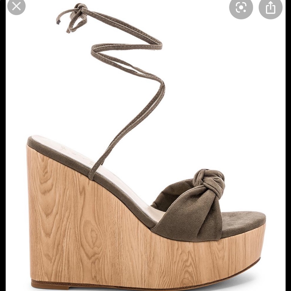 RAYE Olive Green Wedges